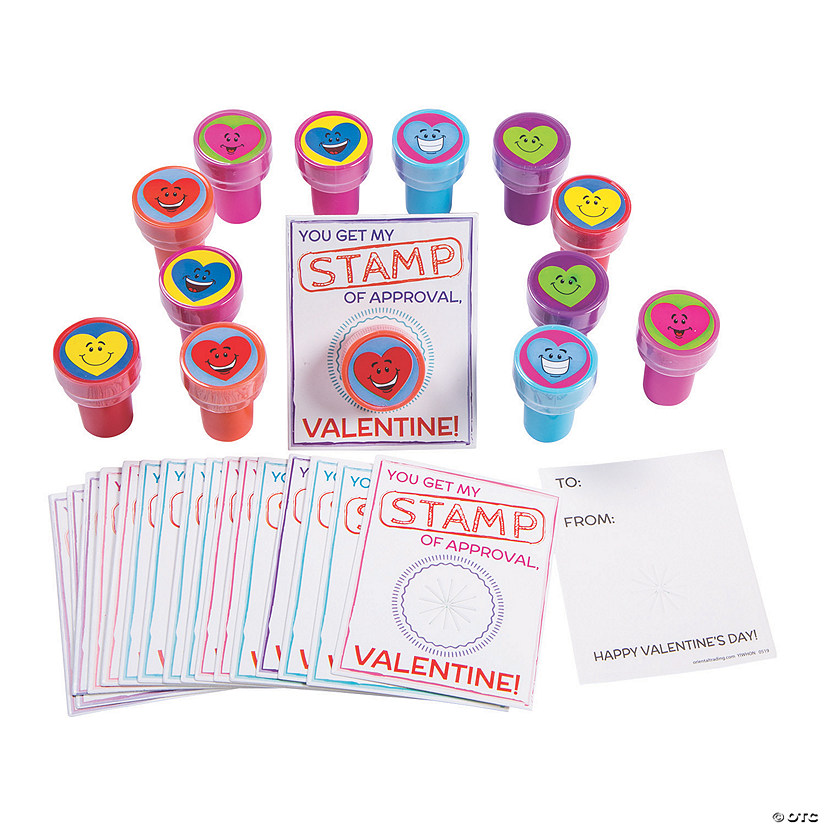 Heart Stampers Valentine Exchanges with &#8220;Stamp of Approval&#8221; Card for 24 Image