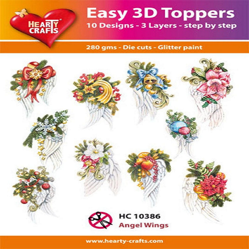 Hearty Crafts Easy 3D Toppers Angel Wings Image