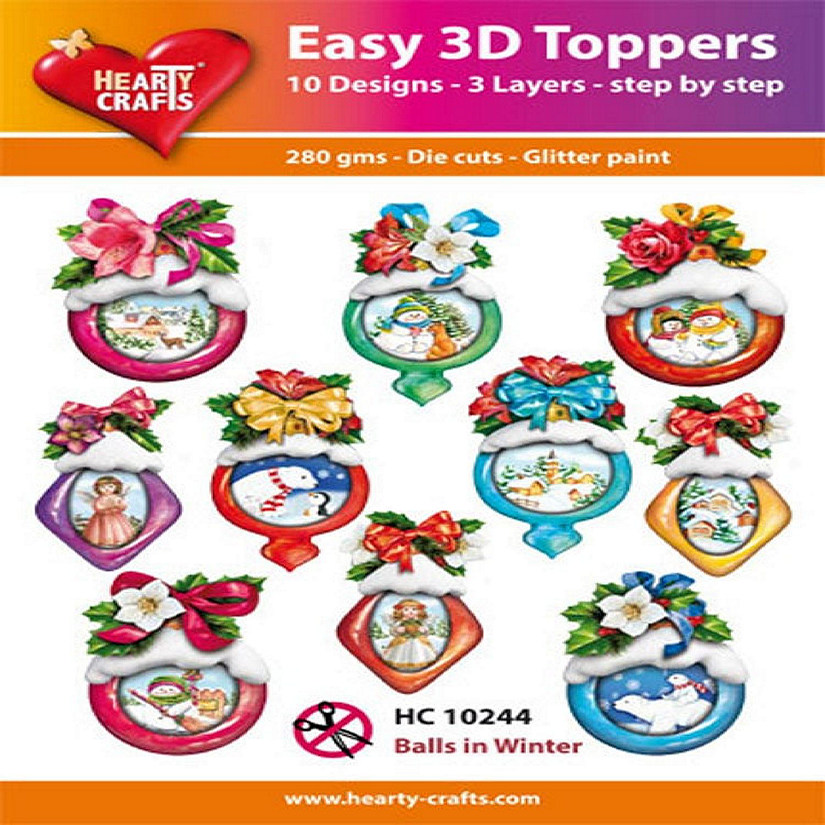 Hearty Crafts Easy 3D Toppers Balls in Winter Image