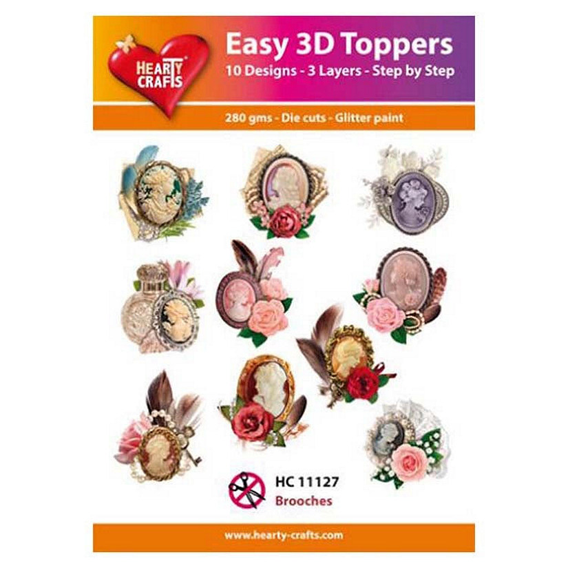 Hearty Crafts Easy 3D Toppers Brooches Image