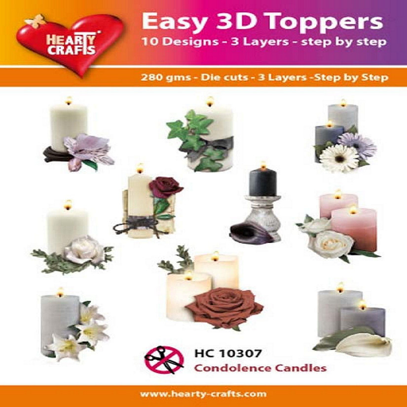 Hearty Crafts Easy 3D Toppers Condolence Candles Image