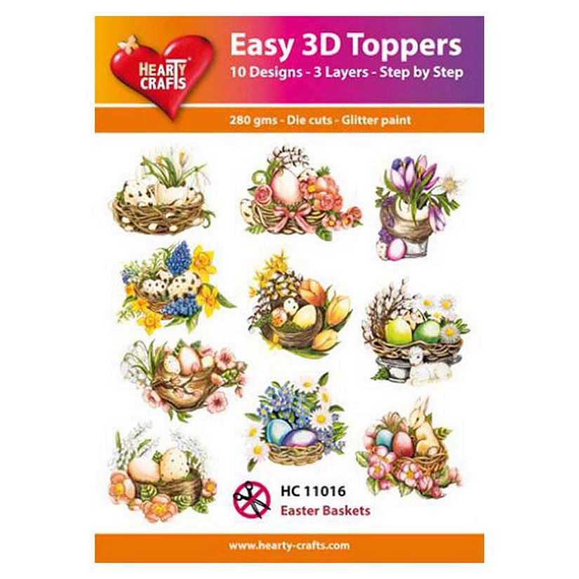 Hearty Crafts Easy 3D Toppers Easter Baskets Image