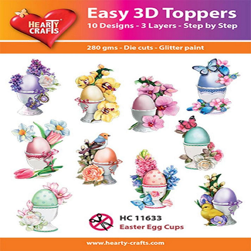Hearty Crafts Easy 3D Toppers  Easter Egg Cups Image