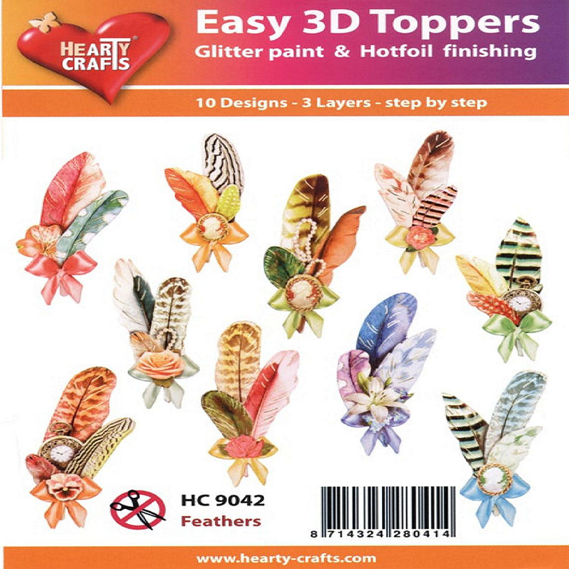Hearty Crafts Easy 3D Toppers Feathers Image