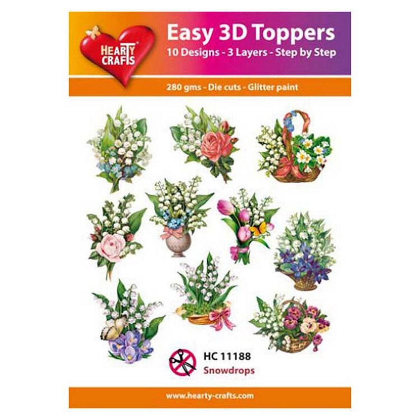 Hearty Crafts Easy 3D Toppers Snowdrops Image