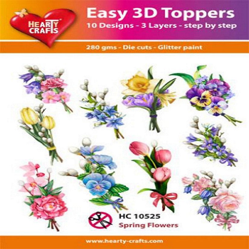 Hearty Crafts Easy 3D Toppers Spring Flowers Image