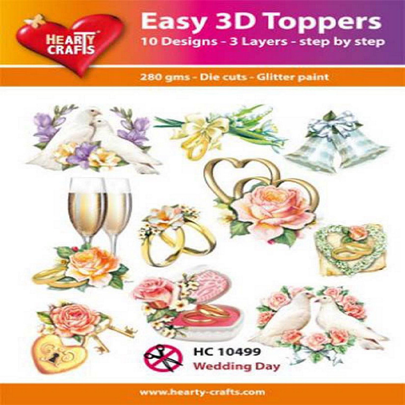Hearty Crafts Easy 3D Toppers Wedding Day Image