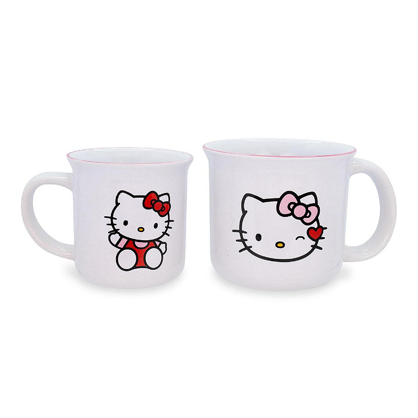 Hello Kitty 9 and 16 Ounce Ceramic Camper Mug Set of 2 Image