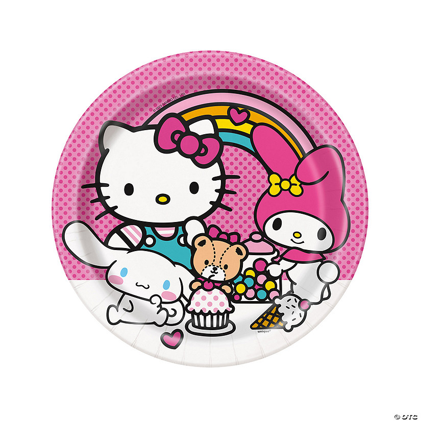 Hello Kitty & Friends Party Round Dinner Plates - 8 Ct. Image