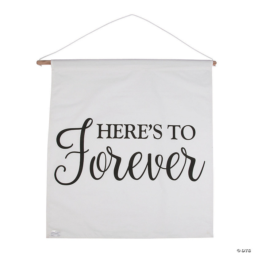 Here's to Forever Wedding Cotton Banner Image