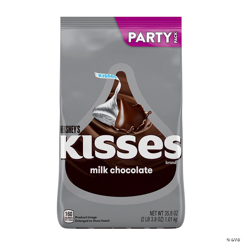 HERSHEY'S KISSES Milk Chocolate Candy, Party Pack, 35.8 oz Image