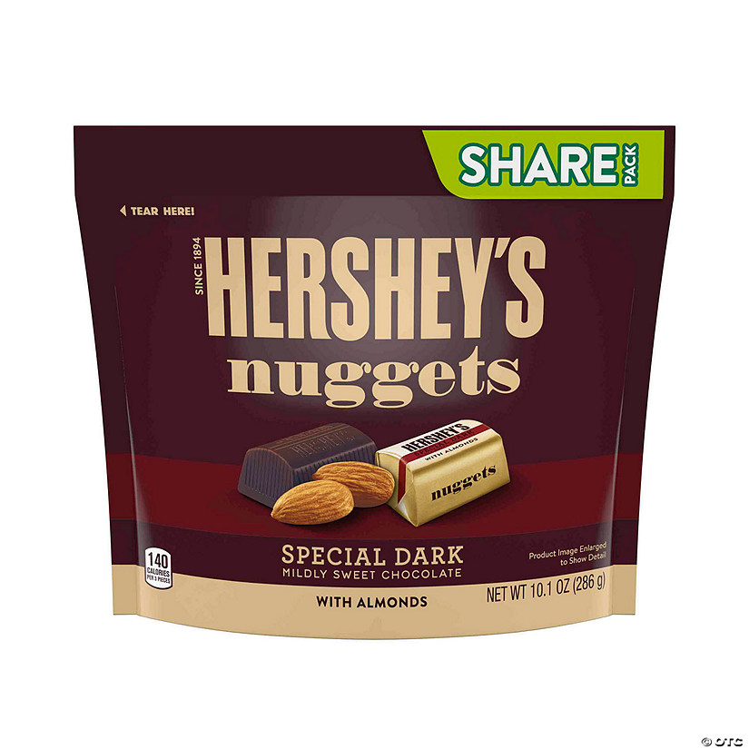 HERSHEY'S NUGGETS SPECIAL DARK Mildly Sweet Chocolate with Almonds Candy, 10.1 oz, 3 Pack Image