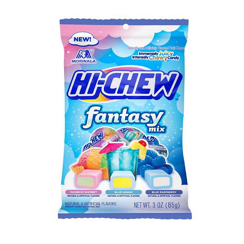 Hi-Chew 6025054 3 oz Blue Hawaii&#44; Blue Raspberry & Rainbow Sherbet Chewy Candy - Pack of 6 Image