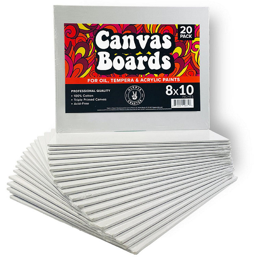 Hippie Crafter 20 Pk Canvas Boards Image
