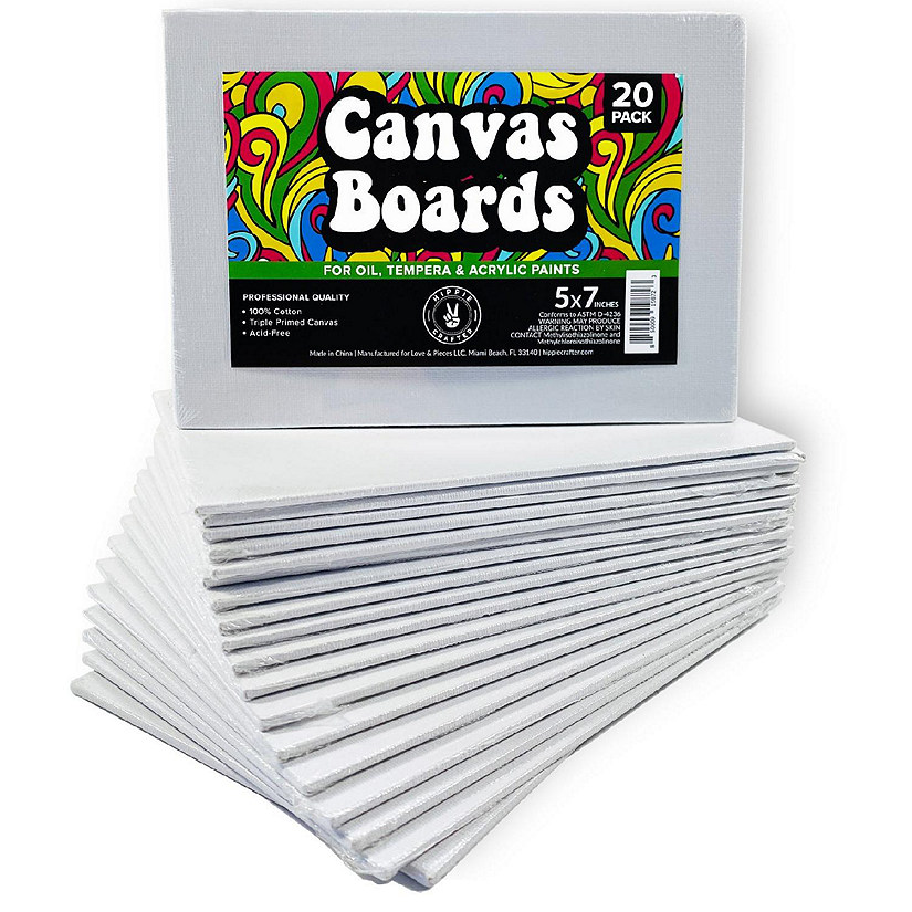 Hippie Crafter 20 Pk Canvas Boards Image