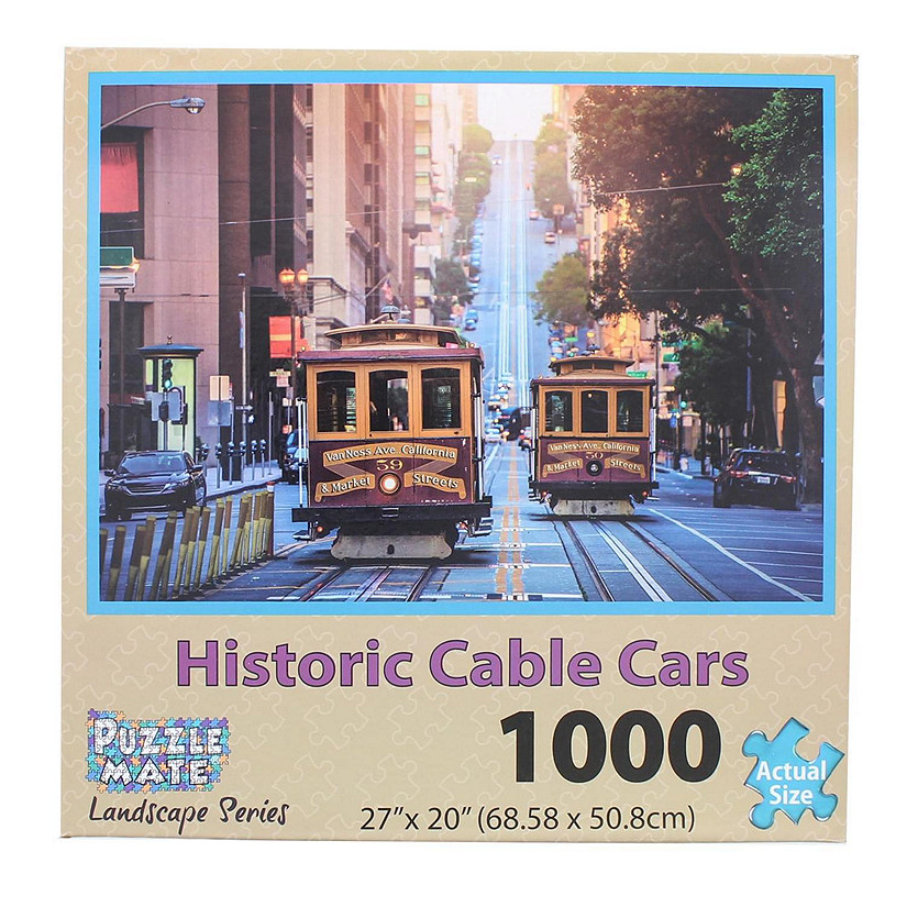 Historic Cable Cars 1000 Piece Jigsaw Puzzle Image