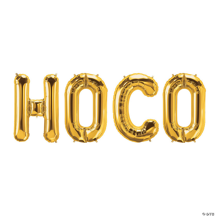 Hoco Gold 34" Mylar Balloon Kit - 4 Pc. Image