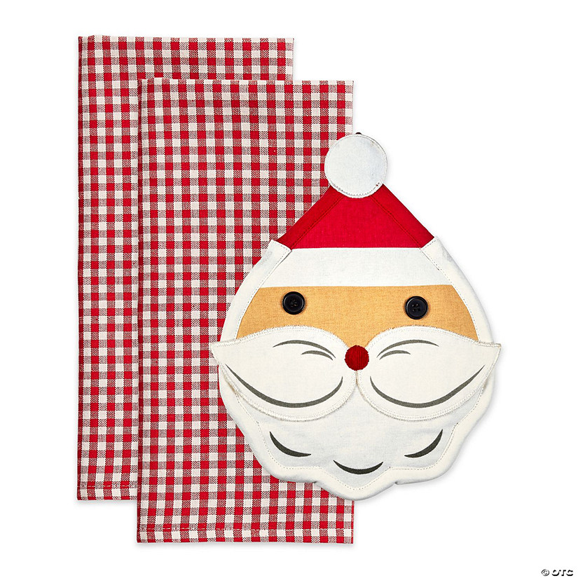 Holiday Potholder Gift Set Jolly Santa, 3 Piece Image