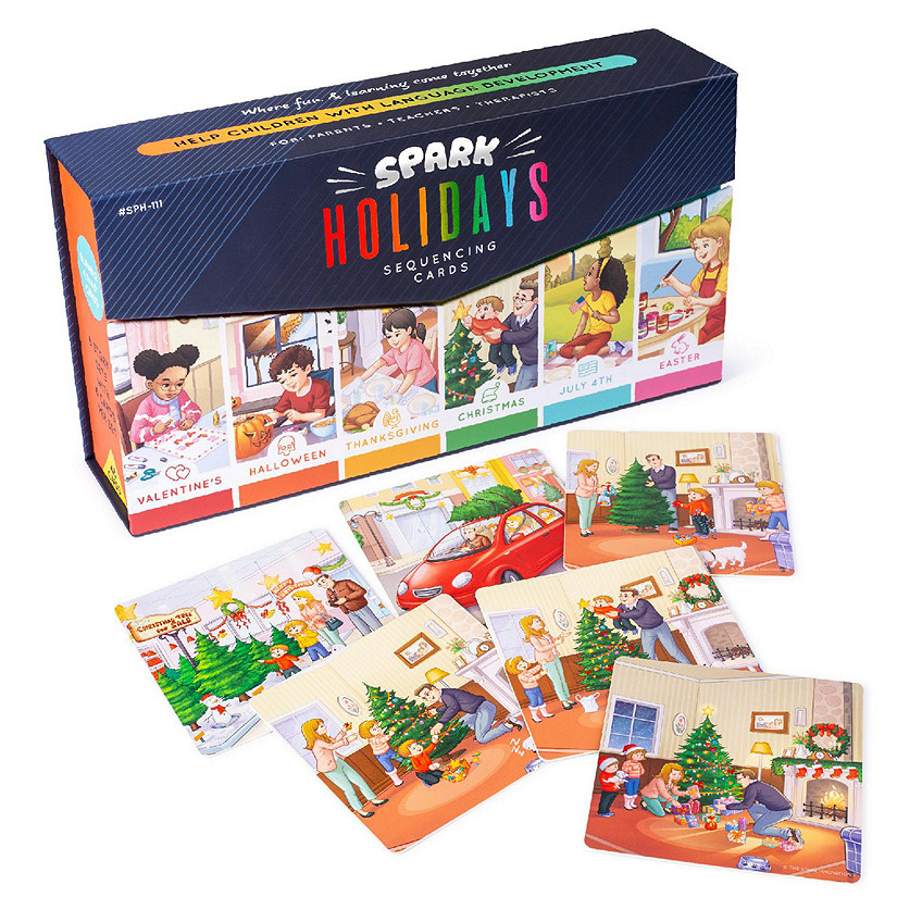 Holiday Storytelling Cards Sequence 8 Story Sets, Speech Therapy Game Image