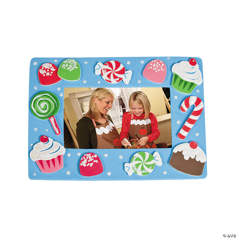 Holiday Sweet Treat Picture Frame Magnet Craft Kit - Makes 12 Image