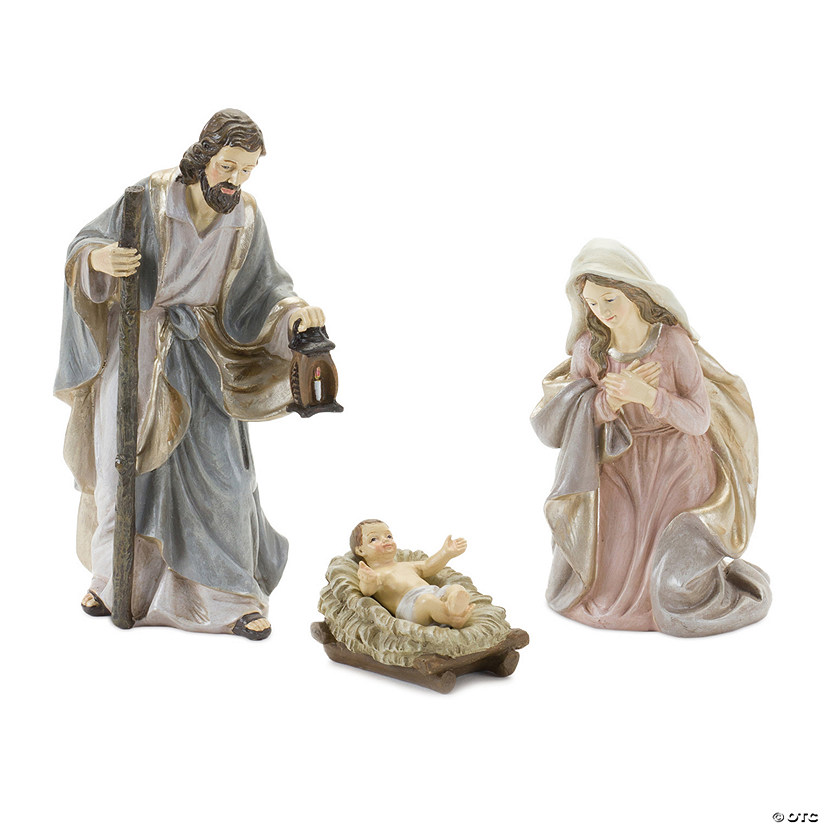 Holy Family Nativity Figurines (Set Of 3) 2.5"H, 6"H, 7.75"H Resin Image