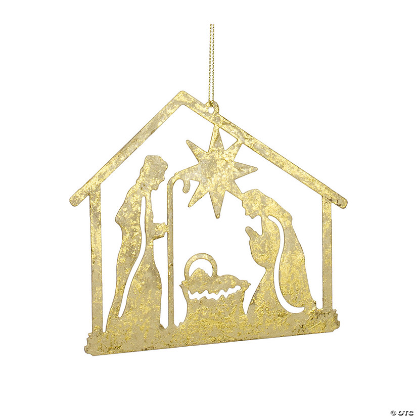 Holy Family Ornament (Set Of 12) 4.25"H Metal Image