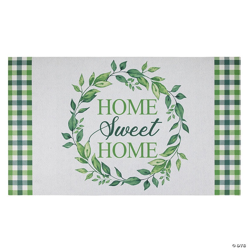 Home Sweet Home Gingham Doormat 18" x 30" Image