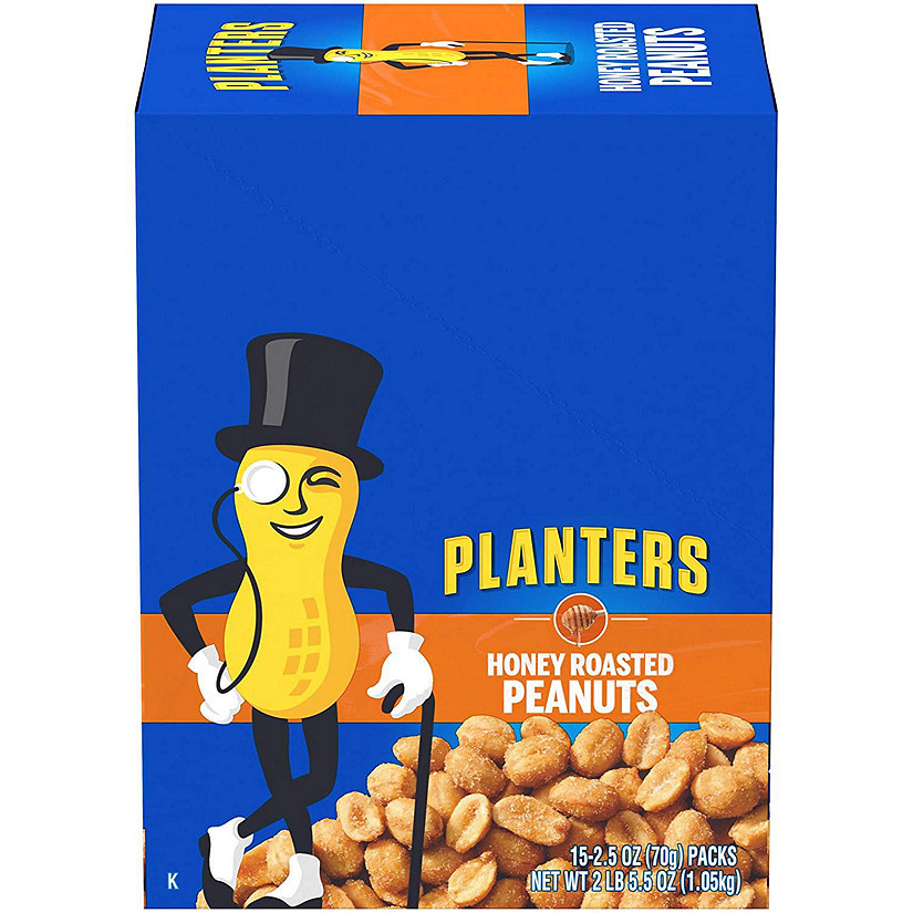 Honey Roasted Peanuts, 2.5 oz (Case of 15) Image