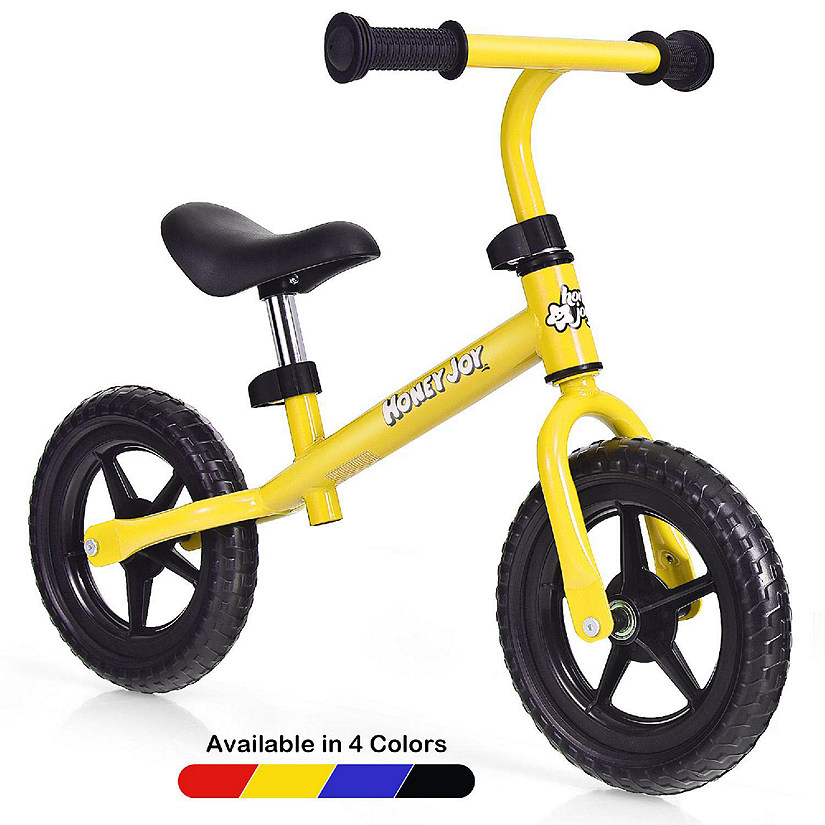 HoneyJoy Balance Bike No Pedal w/Adjustable Handlebar & Seat Yellow Image