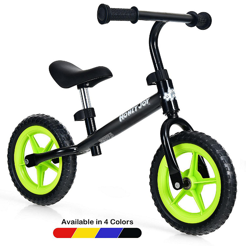 HoneyJoy Kids Balance Bike No Pedal w/ Adjustable Handlebar & Seat Black Image