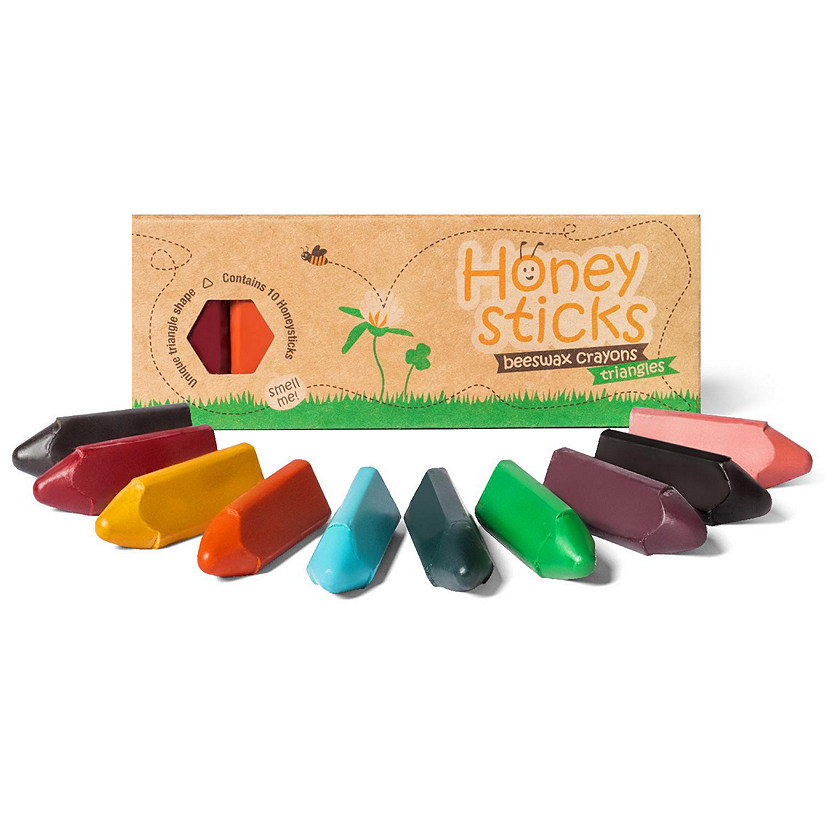 Honeysticks Beeswax Triangle Crayons 10 Pack Image