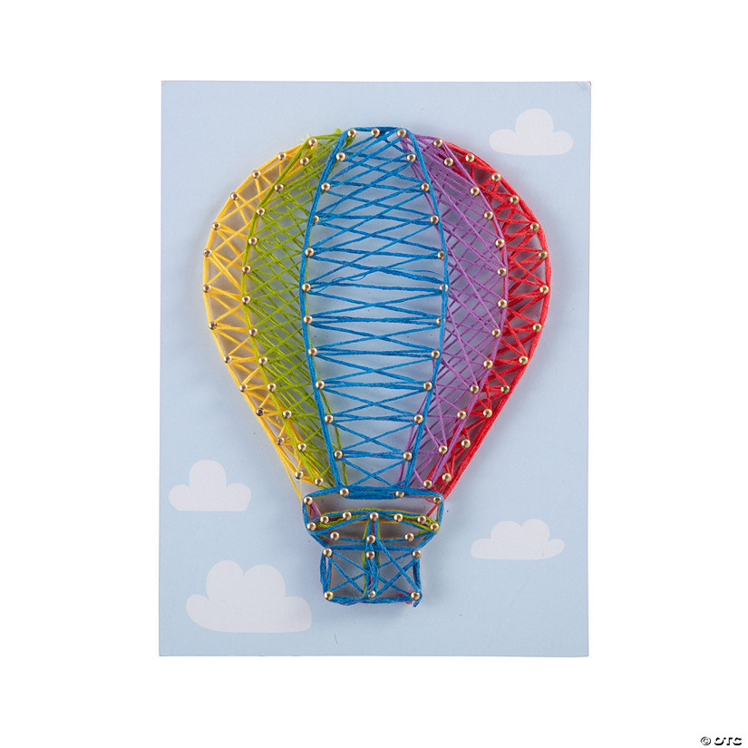Hot Air Balloon String Art Craft Image