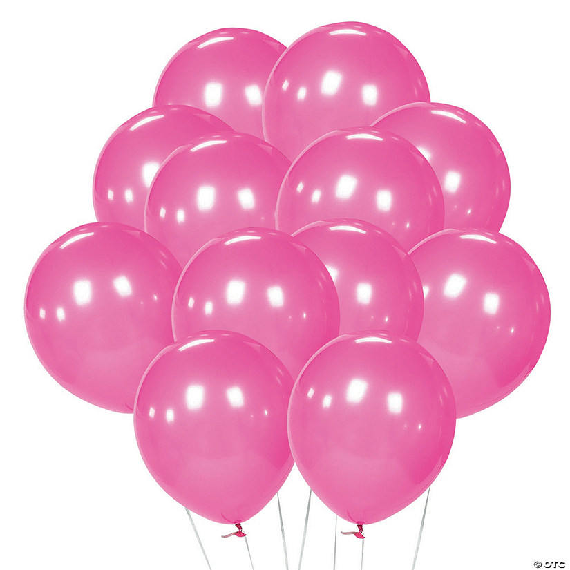 Hot Pink 11" Latex Balloons - 24 Pc. Image