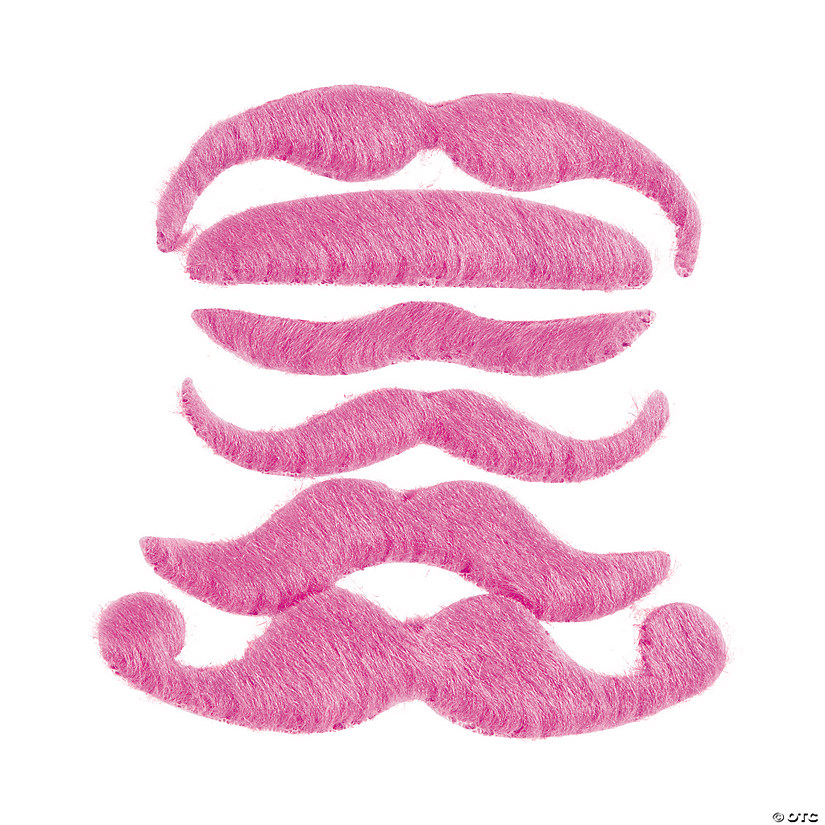 Hot Pink Mustache Assortment - 12 Pc. Image