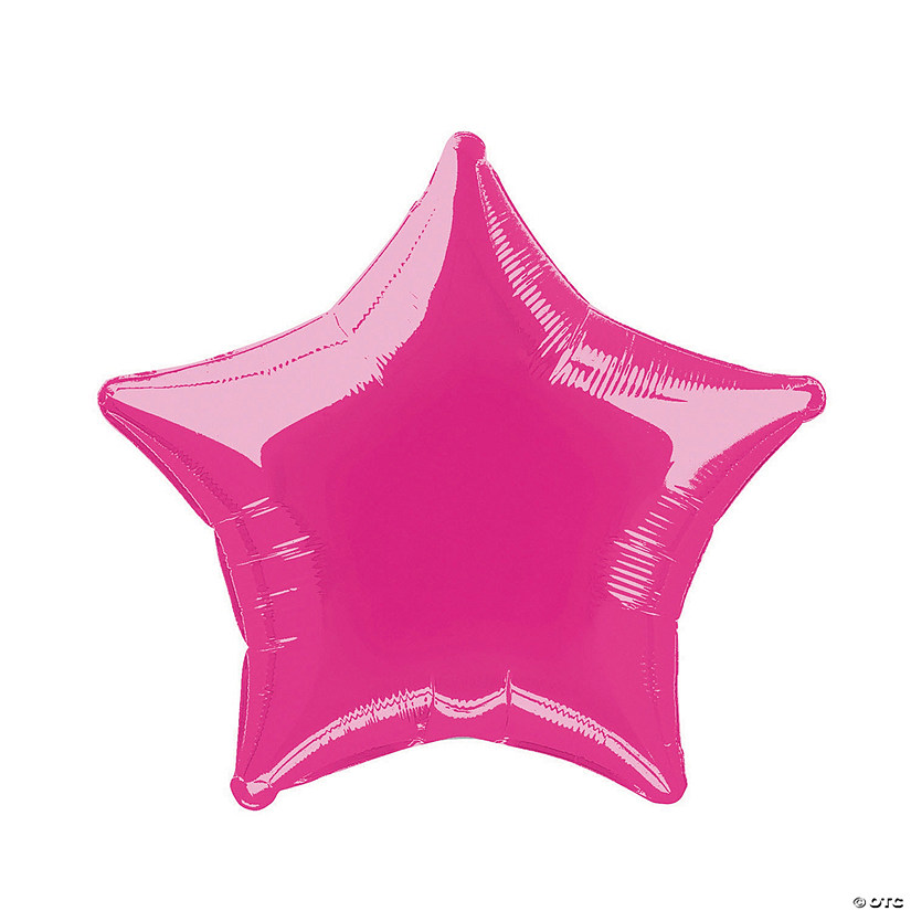 Hot Pink Star 20" Mylar Balloon Image