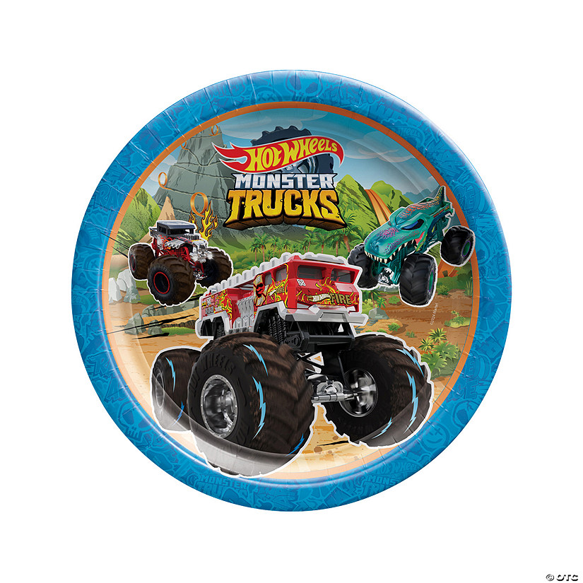 Hot Wheels&#8482; Monster Truck Paper Dinner Plates - 8 Ct. Image
