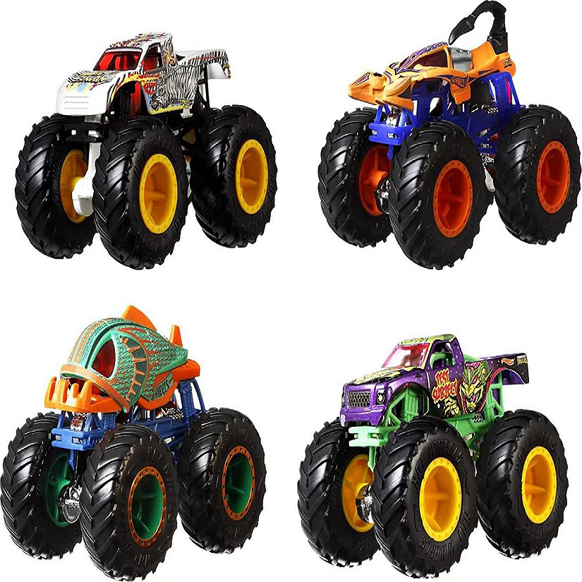 Hot Wheels Monster Trucks 1: 64 Scale 4-Truck Pack, Styles May Vary Image