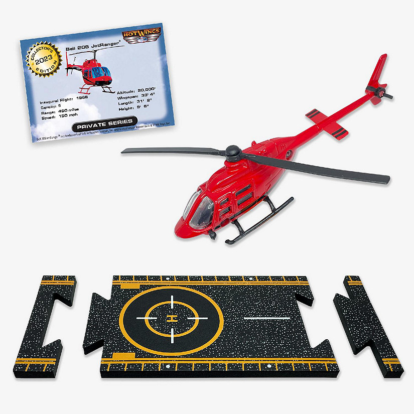 Hot Wings Bell 206 JetRanger (Red) Helicopter Image