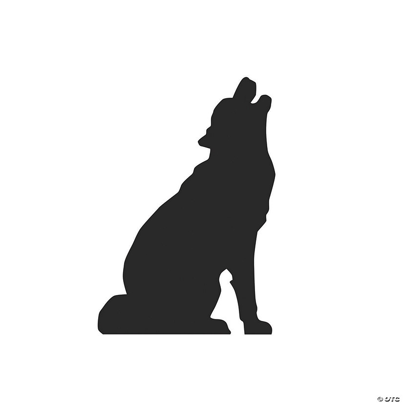 Howling Wolf Silhouette Life-Size Cardboard Stand-Up Image