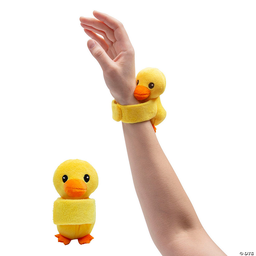 Hugging Stuffed Lucky Duck Slap Bracelets - 12 Pc. Image