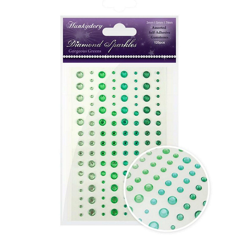 Hunkydory Crafts Diamond Sparkles Gemstones - Gorgeous Greens Image