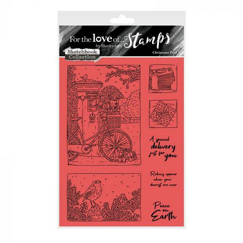 Hunkydory Crafts For The Love Of Stamps  Christmas Post A6 Stamp Set Image