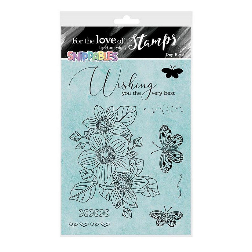 Hunkydory Crafts For the Love of Stamps  Floral Favourites Snippables  Dog Rose Image