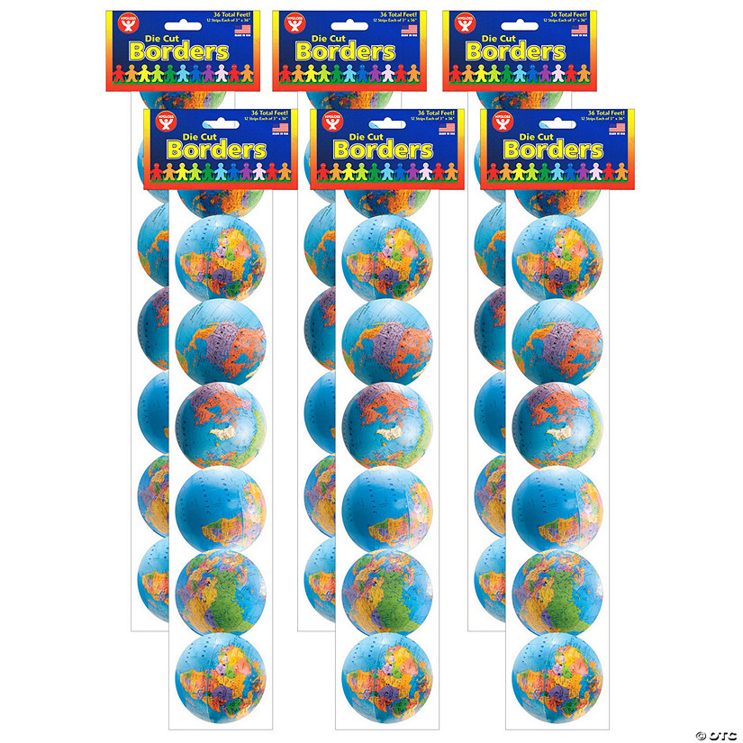 Hygloss Globes Border, 36 Feet Per Pack, 6 Packs Image