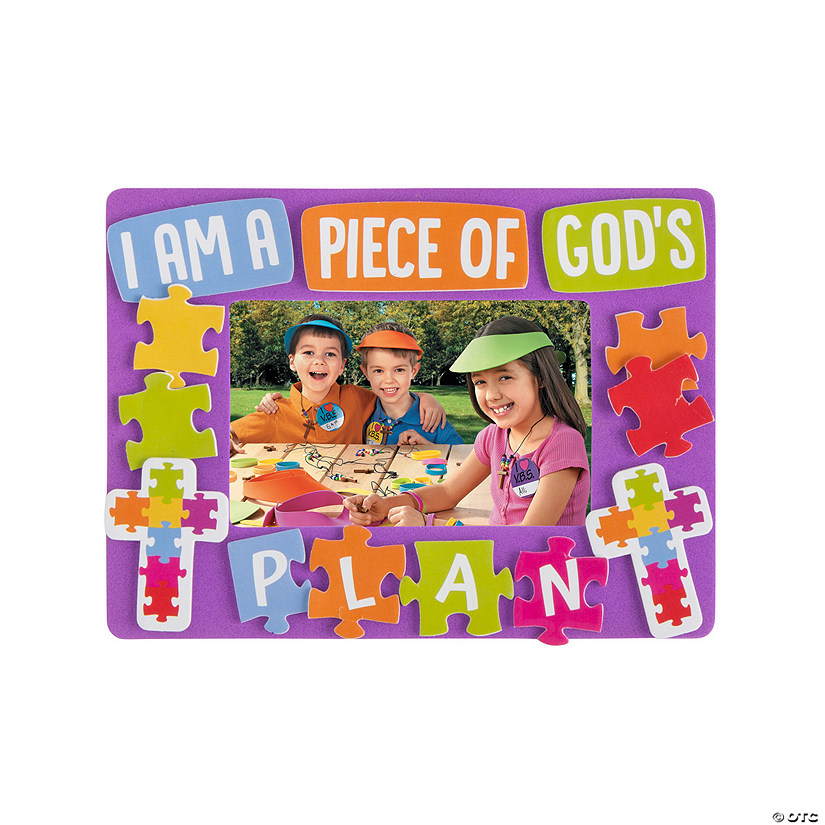 I Am a Piece of God&#8217;s Plan Picture Frame Magnet Craft Kit - Makes 12 Image