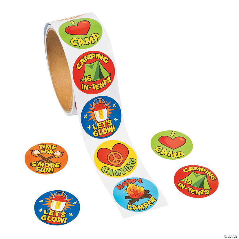 I Love Camping Sticker Roll - 100 Pc. Image