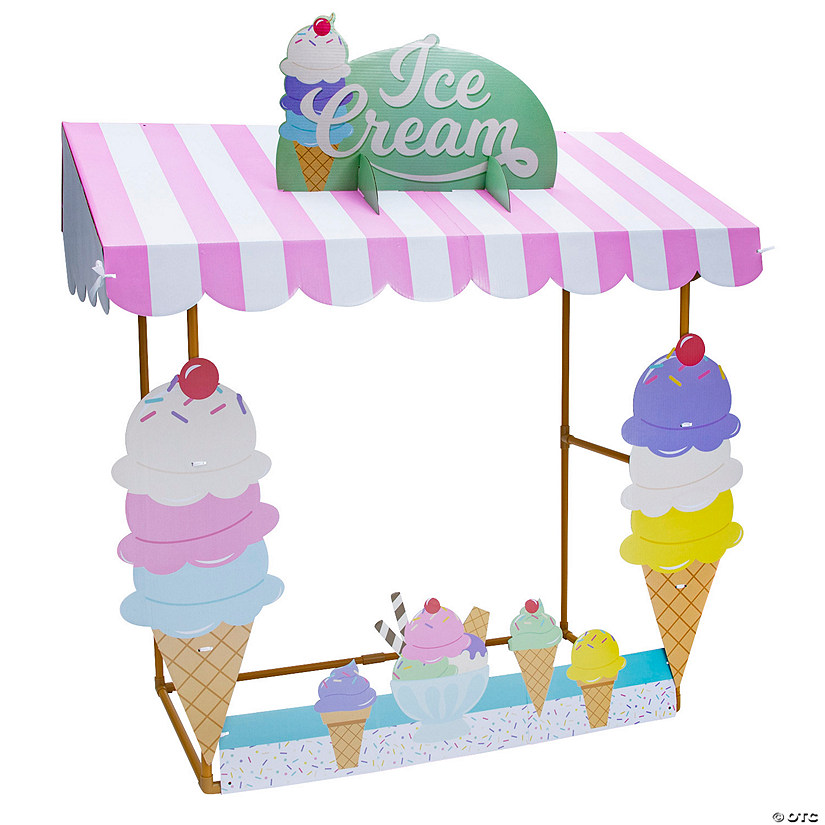 Ice Cream Tabletop Hut Decorating Kit with Frame - 6 Pc. Image