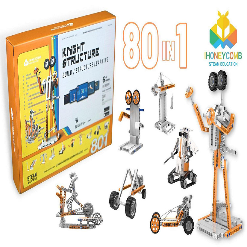 iHoneyComb Knight Structure 80-in-1 Merchanic Building Toy for Kids 6+Years Old Image