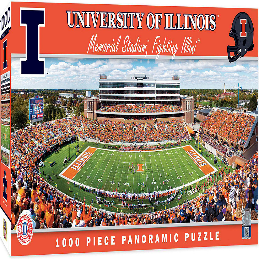 Illinois Fighting Illini - 1000 Piece Panoramic Jigsaw Puzzle Image
