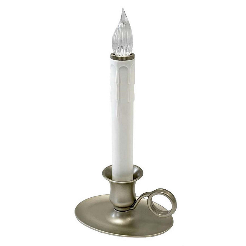 IMC Williamsburg B O LED Candle On Off Sensor, Wax Drips - Pewter, 4.5 inches x 9 inches Image